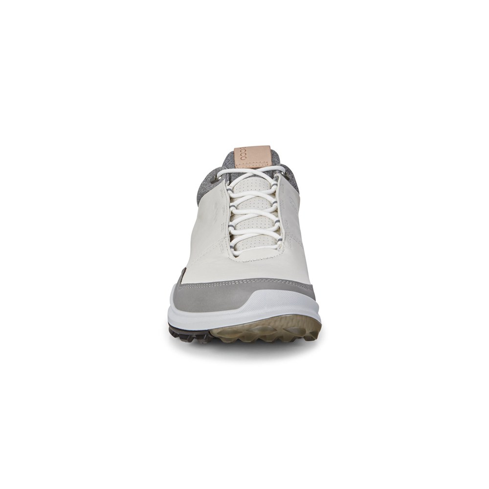 Mens Golf Shoes - ECCO Biom Hybrid 3 Gtx - White/Grey - 5482JCYHA